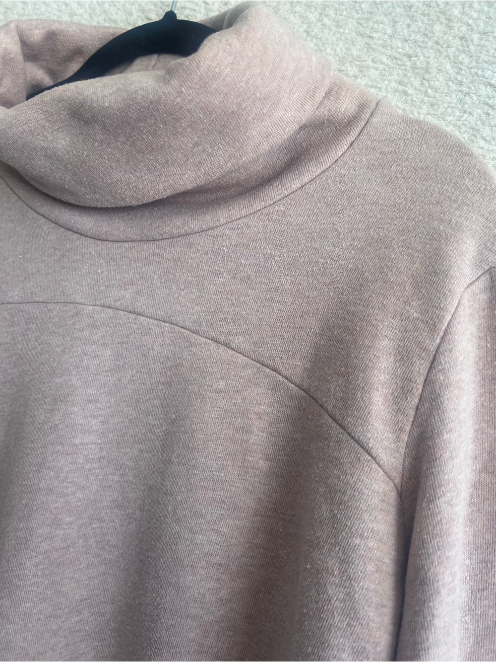 Alo Yoga Women’s Haze Pink Cowl Funnel Neck Pullover Sweatshirt Top Size Large - Picture 6 of 10